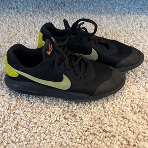 Nike Black and Lime Green Athletic Shoes